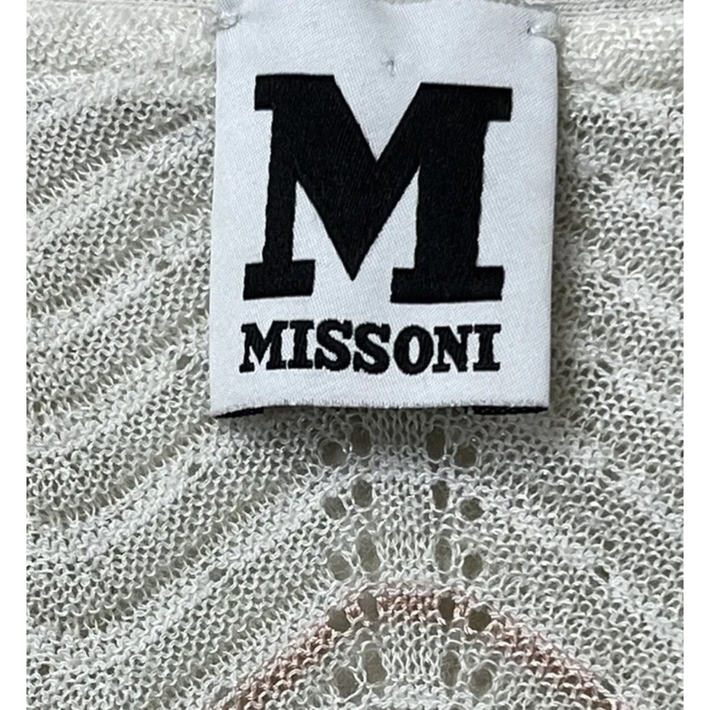 MISSONI Multicolored METALLIC BUTTON DOWN TOP. M - Picture 6 of 9